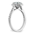 thumbnail image 7 of 14K White Gold Ring Band Moissanite Round Halo Engagement D E F Pure Light, Size 8, 7 of 7