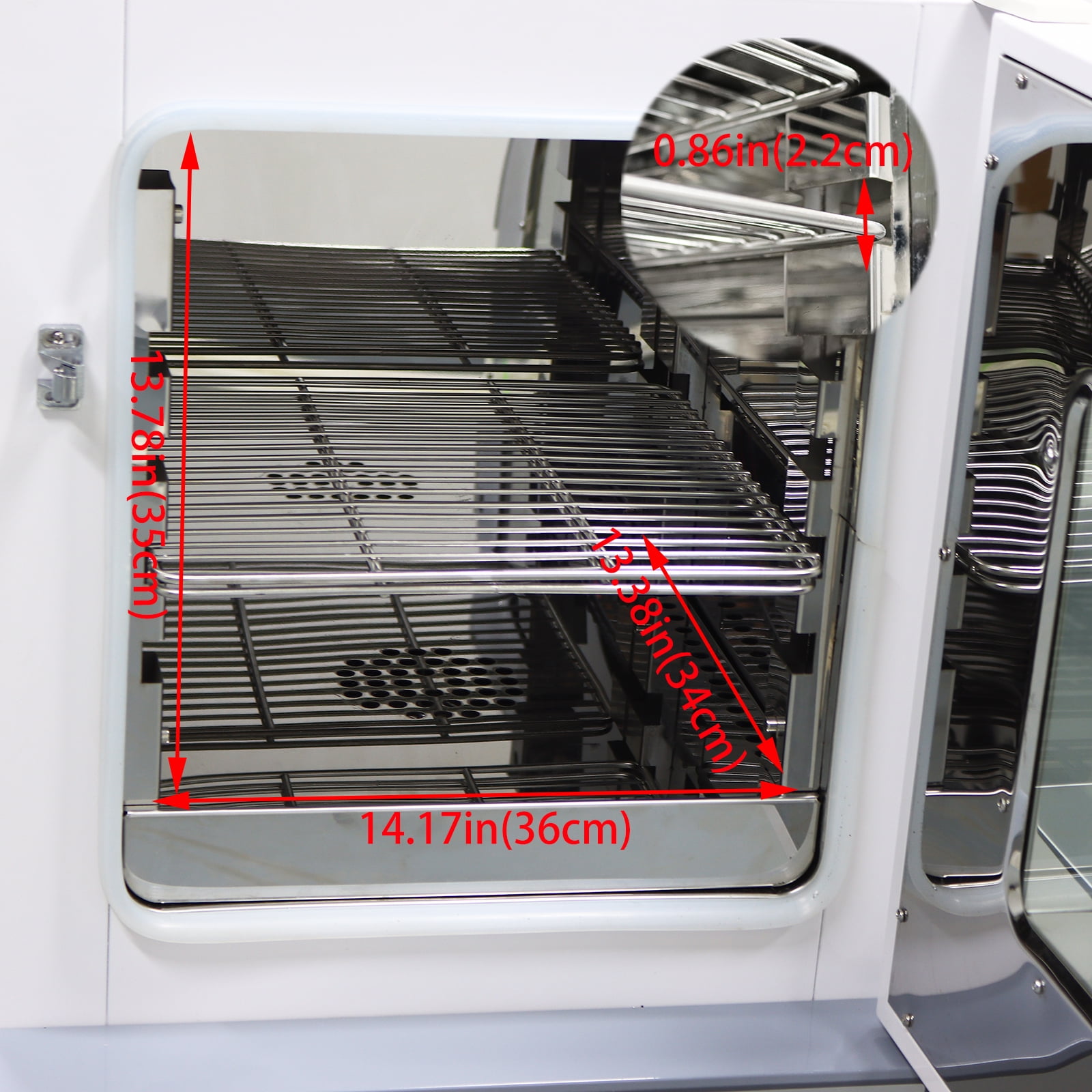 Digital Forced Air Convection Drying Oven Lab Blast Drying Oven 110V 45L 13.4*13.8*14.2 Inner Chamber Temperature Control Fan Speed Adjustable