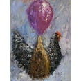 thumbnail image 2 of Foster, Joseph Marshal 15x18 White Modern Wood Framed Museum Art Print Titled - Rooster with Baloon, 2 of 4