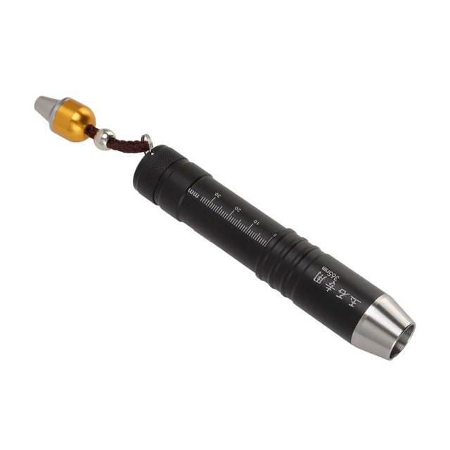 Identification Flashlight, Durable Compact Tail Button Adjustment Jade Detector Lamp Small Diameter Triple Light Source for Outdoor
