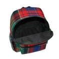 thumbnail image 6 of FORMRS School Backpack with Front Zippered Pocket 12" Student Travel Daypack, Red Green Pattern, 6 of 6