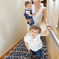 thumbnail image 2 of Sussexhome Carpet Stair Treads for Wooden Steps - Indoor Staircase Step Treads with Thick Carpet & Pattern Design - 9'' x 28'', Navy, Pack of 7, 2 of 6
