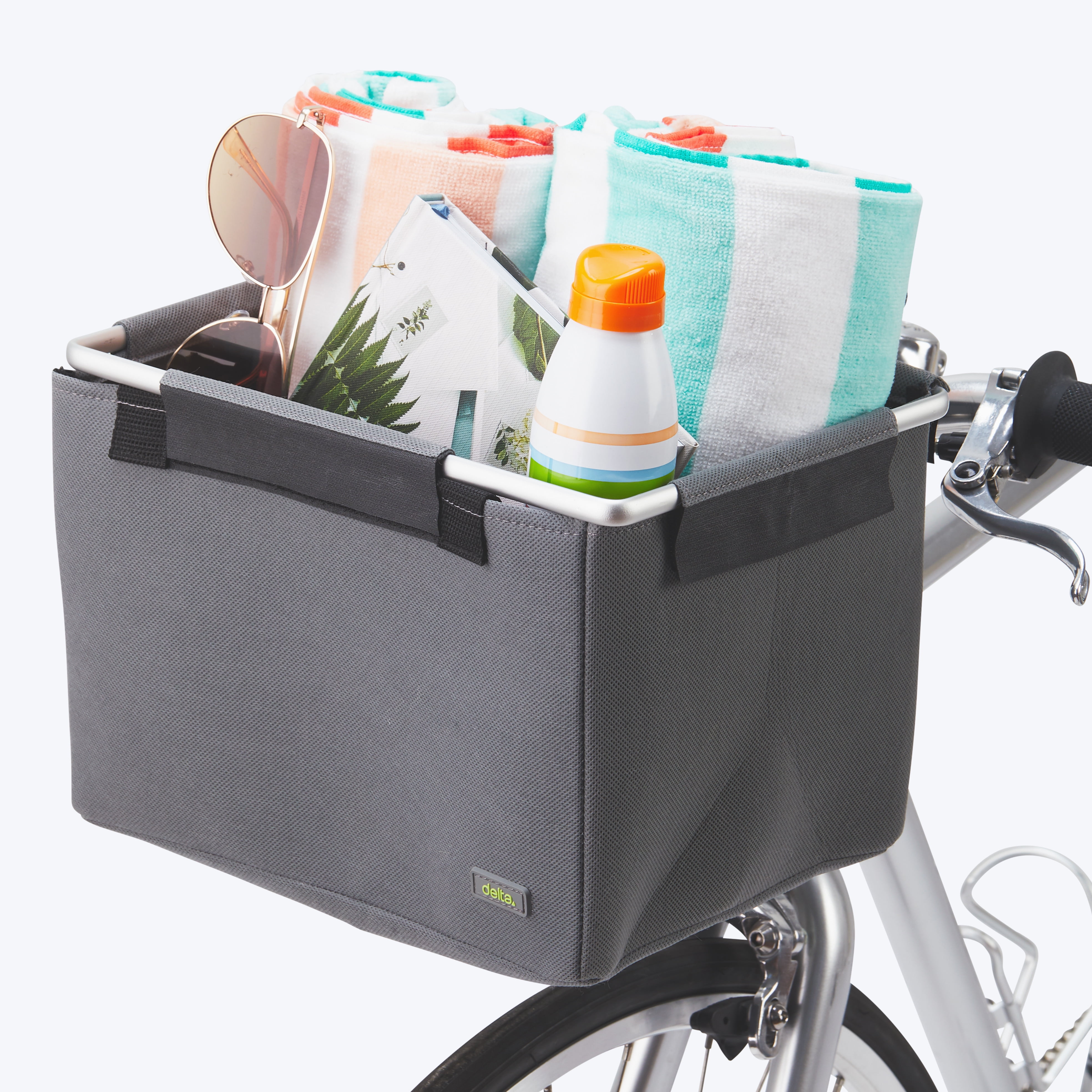 Foldable Basket Bicycle Bike Metal Wire Front Rear Detachable Storage Basket 