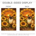 thumbnail image 2 of Siamese Cat Sunflower Garden Flag 12x18 Inch Double Sided,You Are My Sunshine Animal Flowers Rustic Farmhouse Outdoor Decor,Summer Fall Floral Sunset Yard Lawn Porch Gift, 2 of 6