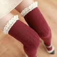 thumbnail image 3 of JGTDBPO Knee High Stockings For Women Solid Color Knee-High Casual Winter Warm Cotton Knit Soft Lengthened Thigh High Over Knee High Socks Extra Long Socks Girls Holiday Outfits, 3 of 7