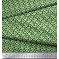 thumbnail image 3 of Soimoi Green Silk Fabric Scales Geometric Printed Fabric 1 Yard 42 Inch Wide, 3 of 3
