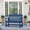 Navy, variant on 49" Heavy Duty Outdoor Bench, 660lbs HDPE Garden Park Bench, Gray
