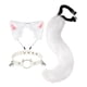 thumbnail image 3 of 3x orejas y cola de zorro de peluche juntas Cosplay Chat Orejas y cola Orejas juntas para blanco, 3 of 8