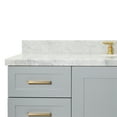 thumbnail image 5 of Ariel Taylor 61 In. Oval Sink Vanity With Carrara White Marble Countertop In Grey, 5 of 10