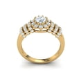 thumbnail image 3 of Genuine 1.25ct Round Cut Diamond Prong Ladies Cluster Flower Engagement Ring Bridal Solid 14K Gold FG VS, 3 of 3