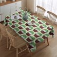 thumbnail image 2 of Cute Green Hedgehog Pattern Rectangle Tablecloth 60"x84",Waterproof Polyester Rectangle Table Cloth, Wipeable Spillproof Polyester Tablecloth for Dining, Camping, Indoor and Outdoor, 2 of 5