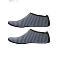 thumbnail image 2 of BadPiggies Water Skin Shoes Barefoot Quick-Dry Aqua Beach Yoga Stripe Socks for Men Women Kids (Grey, XL), 2 of 7