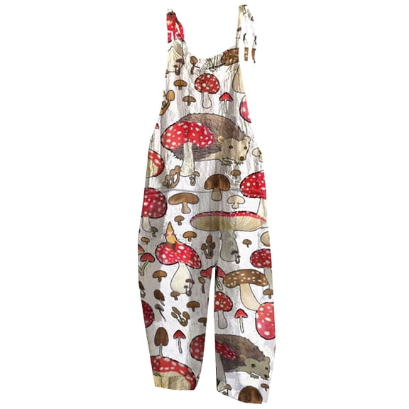 Boho Overalls for Women Elegant,Women's Hippie Overalls 2023 Loose Fit Jumpsuit Floral Print Bohemian Wide Leg Bib Overall Beach Romper