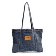 thumbnail image 1 of Bolso de hombro de mezclilla Likrtyny para mujer compras gran capacidad mano literario nicho versátil informal japonés y coreano azul, 1 of 9