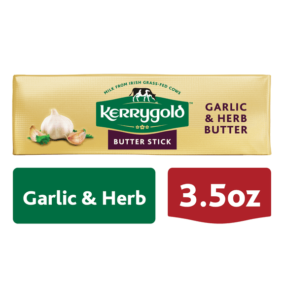 Kerrygold Grass-Fed Pure Irish Garlic & Herb Butter Stick, 3.5 oz.