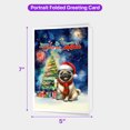 thumbnail image 5 of Merry Christmas and Happy New Year Santa Pug Holiday Xmas Winter 2025 5x7in Folded Greeting Card Dog Lover Gifts Single Note Card with Envelope - 00024, 5 of 5
