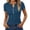 05# Dark Blue, variant on Qwertyu Womens Tops 2026 Spring Summer Top Henley V Neck Short Sleeve Button Slim Fit Casual Ribbed Knit Shirts Blouses Clothes Purple L
