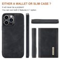 thumbnail image 6 of Allytechgroup 2 in 1 Detachable Wallet Case for iPhone 16 Pro with Cash Pocket & Cash Slots, [Magnetic Clasp] [Kickstand] Retro PU Leather Soft TPU Shockproof Anti-Scratch Slim Case, Black, 6 of 9