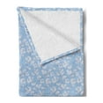 thumbnail image 2 of Nautical Soft Flannel Fleece Throw Blanket, Marine Themed White Chinese Fish Silhouettes Underwater Life View, Cozy Plush for Indoor and Outdoor Use, 60" x 80", Pale Ceil Blue and White, by Ambesonne, 2 of 5