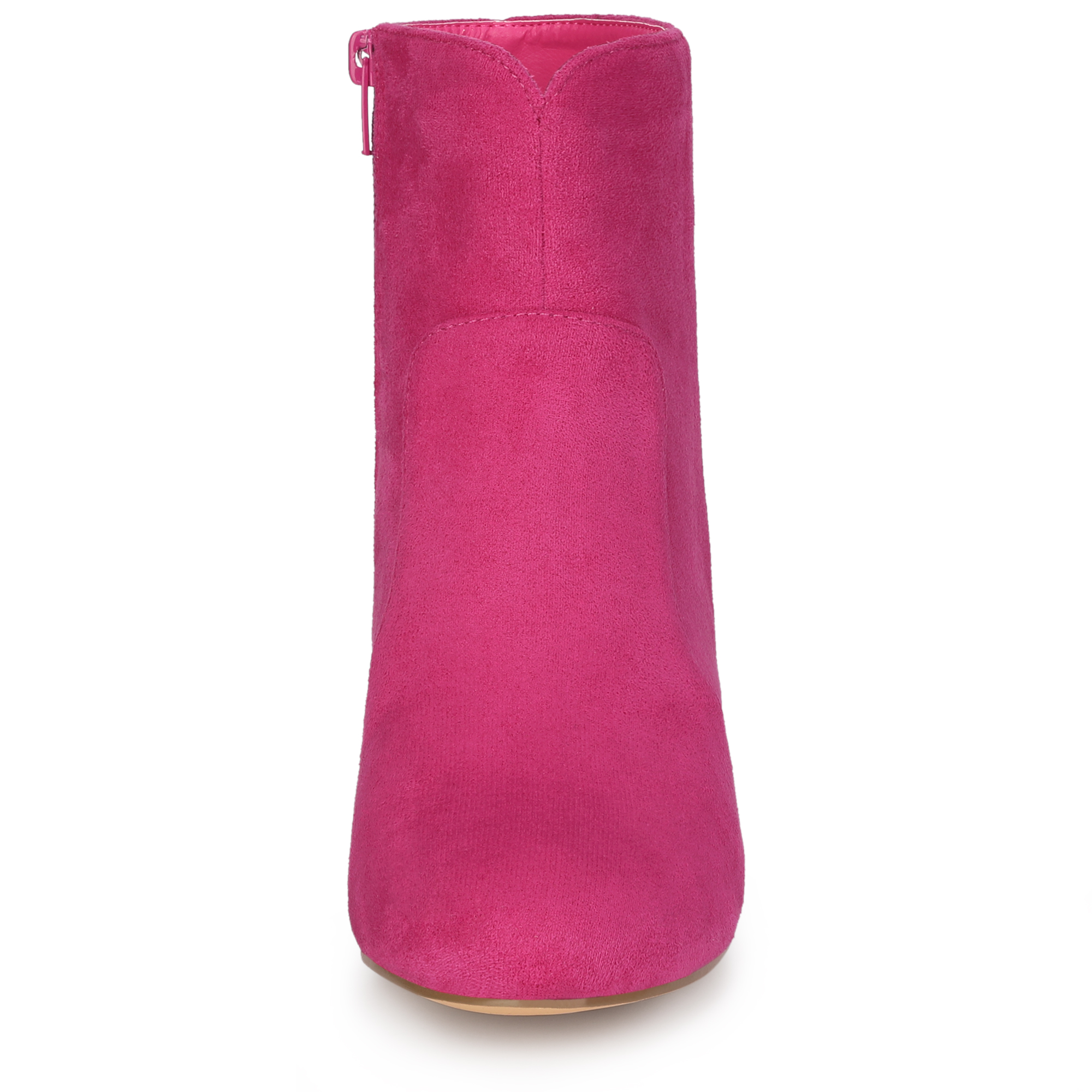 DARING DIVA Stylish Heel Round Toe and Chunky Heels Boots Hot Pink 7