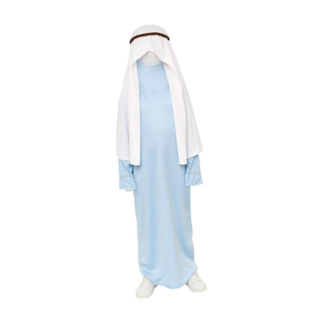 Disfraces de Virgen María para niños, suave, tradicional, con turbante, sombrero y bata para festividades. L