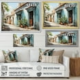 thumbnail image 4 of Designart "The Blue House Cuban Architecture II" Architecture Floater Framed Wall Decor, 4 of 7