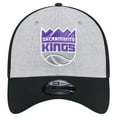 thumbnail image 2 of Men's New Era Heather Gray/Black Sacramento Kings Two-Tone 39THIRTY Flex Hat, 2 of 6
