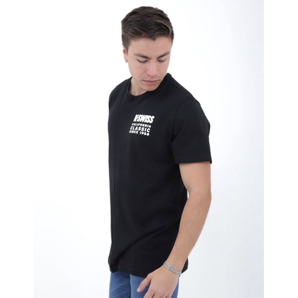 Playera Hombre K-Swiss HOLLYWOOD Color Negro