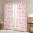 thumbnail image 2 of Erosebridal Cute Bowknot Curtains Pack of 2 (42x84 Each),Farm Animal Kawaii Duck Curtains Blackout For Girls, 2 of 7