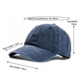 thumbnail image 2 of Unisex Vintage Washed Cotton Baseball Cap Low Profile Soft Top Unstructured Dad Hat Adjustable Size Classic Plain Blank for Men Women Casual Everyday Wear Outdoor Activities, 2 of 2