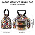 thumbnail image 5 of Pioneer Flower Floral Print Pattern Drawstring Lunch Bag Women - Drawstring Lunch Bag Insulated for Work Office - Stain-Resistant Large Lunchbags for Women with Multi-Pockets, 5 of 6