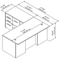 thumbnail image 6 of Office 500 72W L Shaped Desk with Drawers in Black Walnut - Engineered Wood, 6 of 7