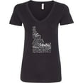 thumbnail image 3 of Inktastic Idaho State Word Salad Women's V-Neck T-Shirt, 3 of 5