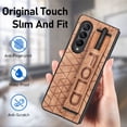 thumbnail image 5 of Nalacover for Samsung Galaxy Z Fold4 Slim PU Leather Case with S Pen Holder Wristband Strap, Rugged PC Shockproof Anti-Scratches Protective Phone Cover for Samsung Galaxy Z Fold4,Brown, 5 of 9