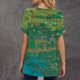 thumbnail image 3 of ICHUANYI Clearance Women's Fashion Comfortable Casual Round Neck Short Sleeve Print Top Blouse(Green, M) ICHUANYI WER2023080807380, 3 of 5