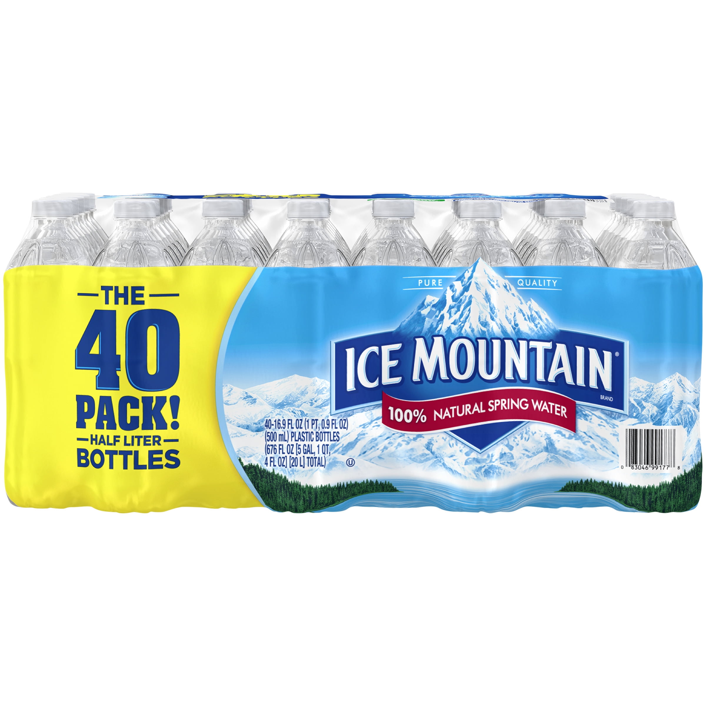 ICE MOUNTAIN Brand 100 Natural Spring Water, 16.9ounce plastic