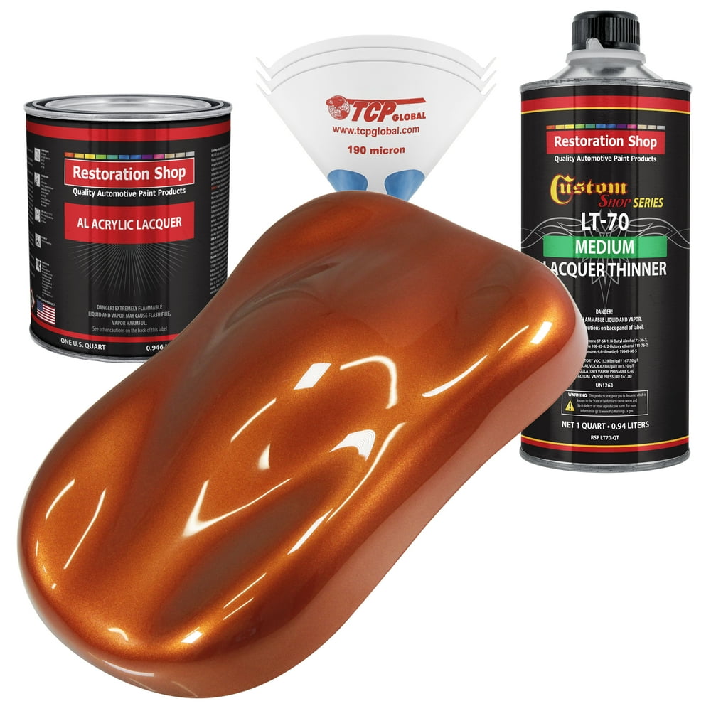 Restoration Shop Inferno Orange Pearl Metallic Acrylic Lacquer Auto
