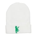 thumbnail image 5 of Bear Island Embroidered Long Beanie - White OSFM, 5 of 5