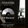 thumbnail image 4 of Blackout Curtains 84 Inches Long Grey Damask Medallion Window Curtains for Bedroom Grommet Thermal Insulated Drapes for Living Room Vintage Luxury Window Treatments Set 2 Panels, 4 of 10