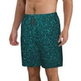 thumbnail image 2 of Logiee Navy blue sparkling Print Mens Swim Trunks Quick Dry Board Shorts,Breathable Hawaii Beach Shorts Swimwear Bathing Suits-X-Large, 2 of 6