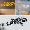 thumbnail image 1 of Gwong Decoración hogareña Etiqueta de pantalla de la pared del patrón de la flor del espejo 3D acrílico Gwong 21036312, 1 of 7