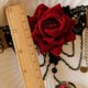 thumbnail image 2 of Pulsera Retro de lujo con borla de rosa roja para Halloween, pulsera Universal, pulsera encantadora, brazalete elegante con flor rosa, 2 of 6