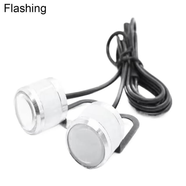 Motorcycle LED Eagle Eye Light Front Headlight Rearview Mirror Flashing Light