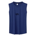 thumbnail image 3 of Hessimy Men's Cotton Sleeveless T Shirts, Breathable & Moisture Wicking with Odor Control（Blue,XXL), 3 of 6