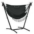 thumbnail image 2 of Outsunny U Shape Stand Hammock Chair, Headrest Include Hammock Swing, Dark Gray, 2 of 9