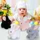 thumbnail image 3 of Lindo conejo blanco de peluche | Muñeco de peluche suave | Regalo de Pascua para niños | Conejito curativo de 15 cm con detalles, 3 of 5