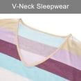 thumbnail image 5 of Sexy Dance Women Nightgown Dress Sleepwear Short Sleeves Shirt Casual Striped Print Sleepdress Soft Sleepshirt Loose Fit Loungewear, 5 of 9