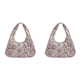 thumbnail image 1 of Bolso Hombro Con Leopardo Y Media PU Hobo para Mujer () Rosa, 1 of 5