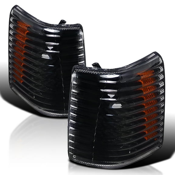 Spec-D Tuning Black Housing Clear Lens Corner Lights Compatible with 1993-1998 Jeep Grand Cherokee L R Pair Assembly