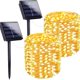 thumbnail image 2 of Cadena de luces LED solares de 100 LED, luces de alambre de cobre, luces decorativas para festivales, luces de jardín para exteriores, luces de cadena para patio, 8 funciones, 2 of 6